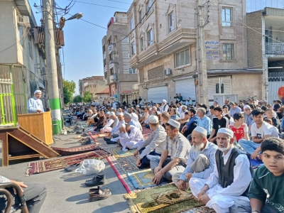 نماز عید قربان در قزاق محله گرگان / گزارش تصویری